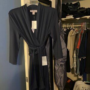 Navy wrap dress - perfect for summer